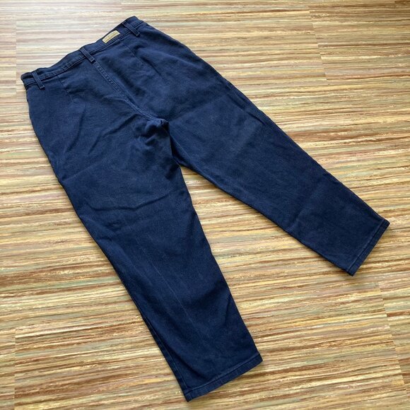 High Rise Bareback Jeans Vintage Made in Canada Denver Hayes Stretch Flat Front - Picture 6 of 8